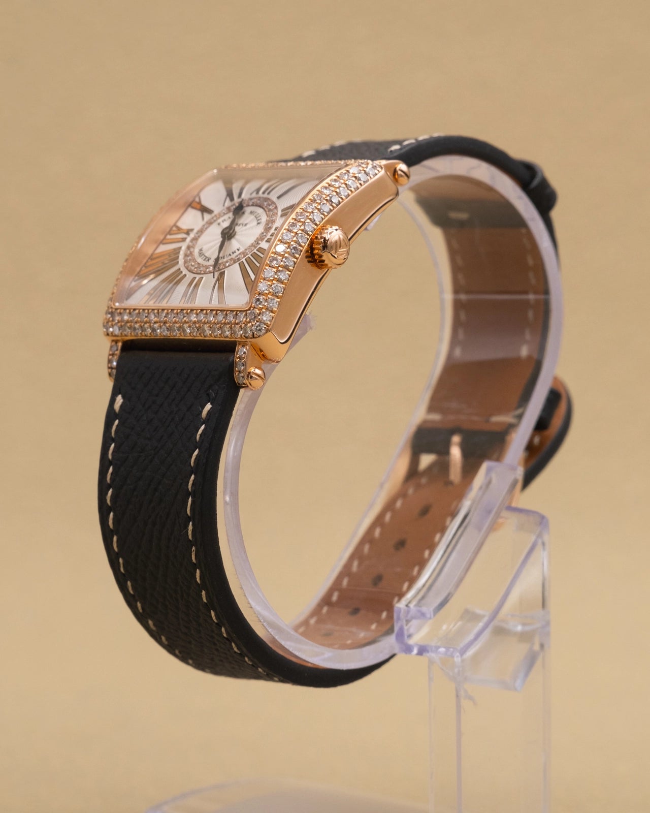 Franck Muller Master Square Silver Roman Dial on Black Leather Strap 6002 L QZ D CD 1R Complete 2010