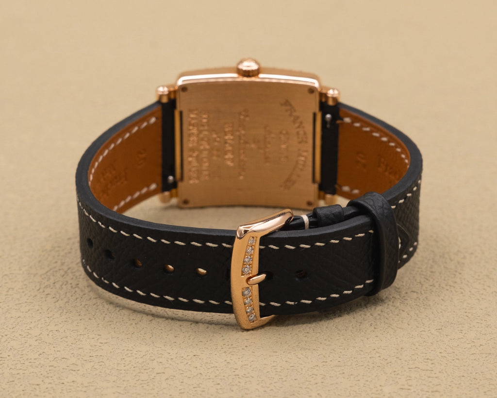 Franck Muller Master Square Silver Roman Dial on Black Leather Strap 6002 L QZ D CD 1R Complete 2010