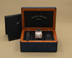 Franck Muller Master Square Silver Roman Dial on Black Leather Strap 6002 L QZ D CD 1R Complete 2010