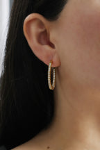 Yellow Gold FLEXIBLE HOOP - OVAL SHAPE Hoops 1.07 cts.