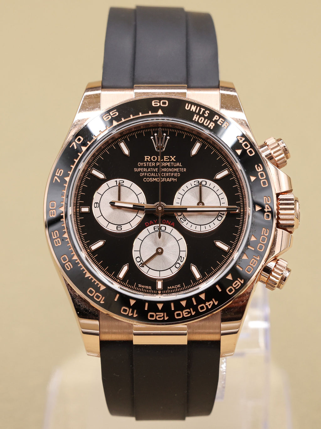 Rolex Daytona Black And Sundust Index Dial on Oysterflex 126515LN Complete 2024