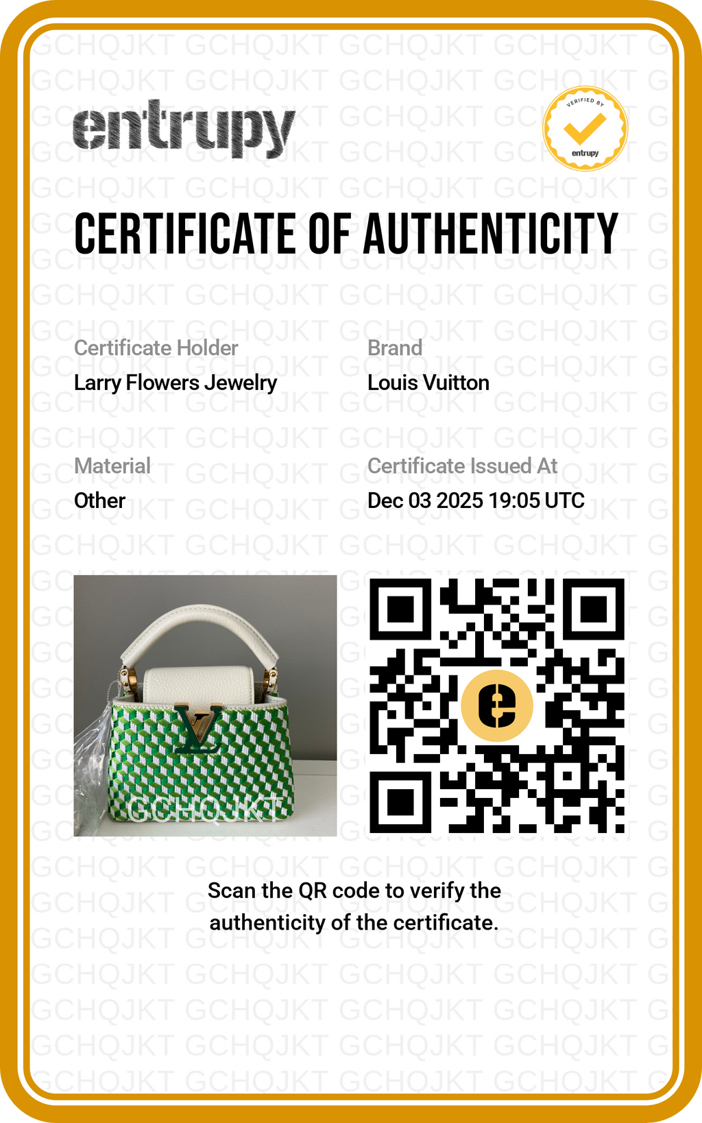 Louis Vuitton Taurillon Braided Capucines Mini in Vert Green
