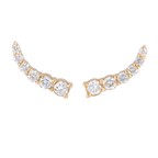 14KT White Gold Round Natural Diamond Climbers 0.90ctw E-090CLIM