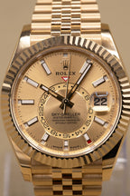 Rolex SkyDweller Champagne Index Dial on Jubilee 336938 Complete 2025