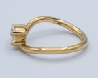 Yellow Gold Wavy Stack Ring Fashion Ring 0.63 cts.