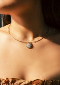 18K Yellow Gold Pear & Round Diamond Halo Pendant 6ct P-225PS