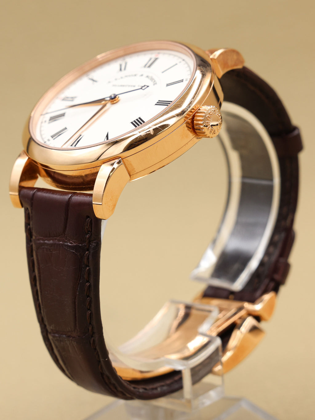 A. Lange & Sohne Richard Lange Silver Dial on Leather Strap 232.032/LSLS2324AD Complete 2018