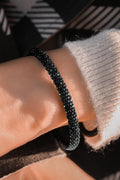 Elegant Black Diamond Bangle Bracelet, 7.1ct B-710BLK