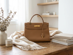 Vintage Hermes Kelly 32 Sellier Naturel Courchevel