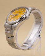 Rolex Oyster Perpetual 41 Yellow Index Dial on Oyster 124300 Complete 2021