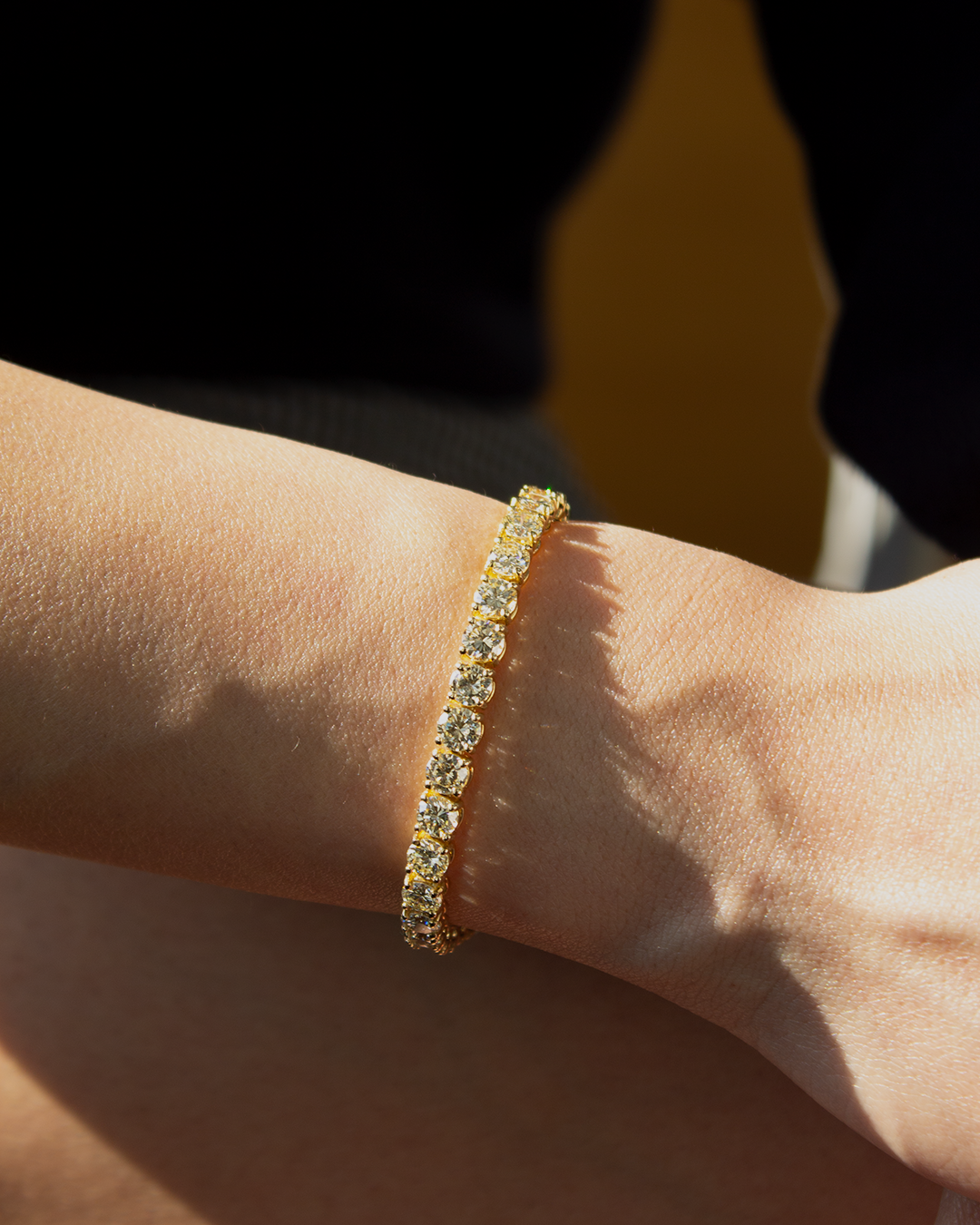 Diamond Tennis Bracelet in 14K White Gold, 14.48ct B-1448