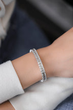Classic Diamond Tennis Bracelet in 14K White Gold, 24.50ct B-2450