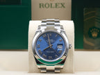Rolex Datejust 41 Blue Roman Dial on Oyster 126300 Complete 2022