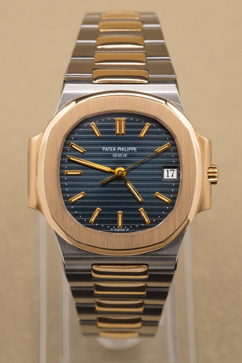 Patek Philippe Nautilus Blue Dial on Two tone 3800/001 Papers 1994