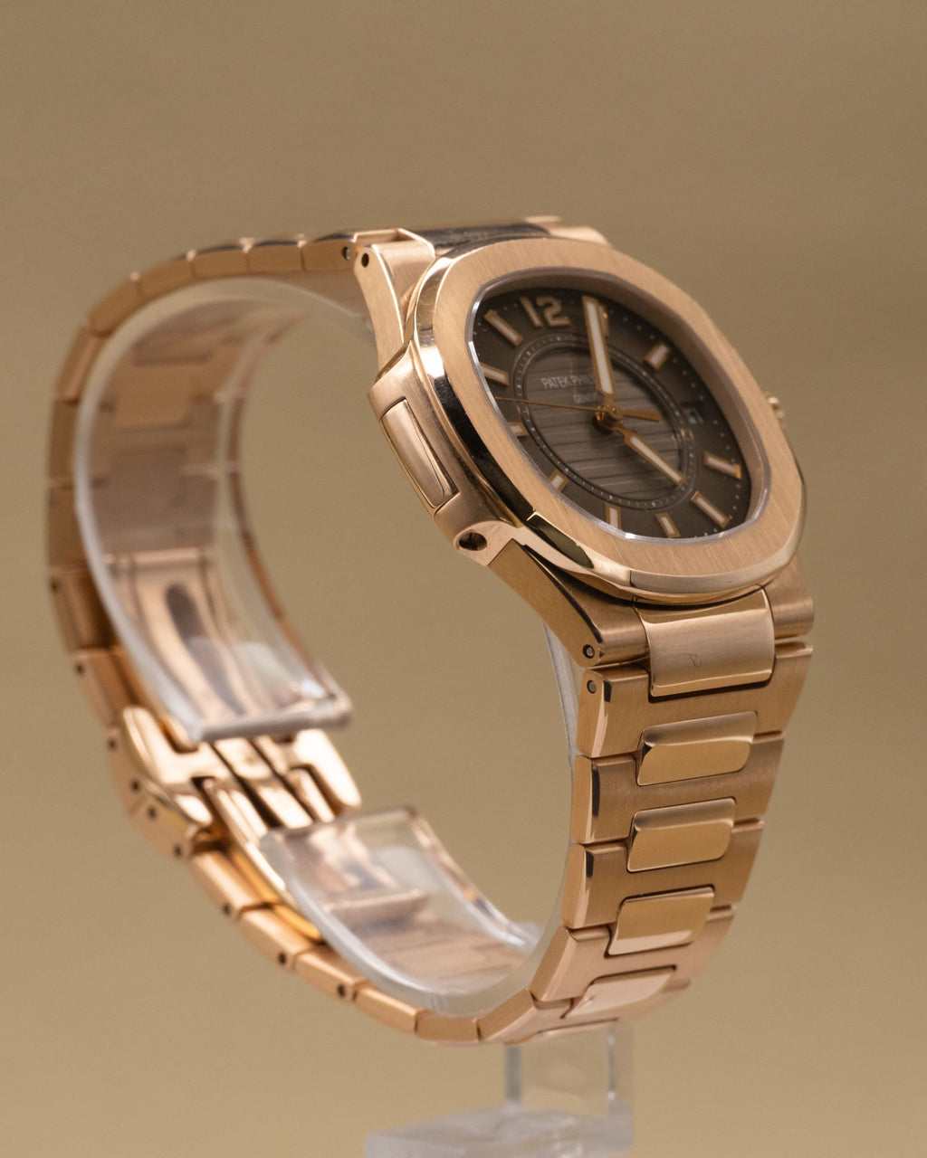 Patek Phillippe Nautilus Smoke Brown Dial on Rose Gold 7011/1R-010 Papers 2009