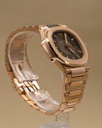 Patek Phillippe Nautilus Smoke Brown Dial on Rose Gold 7011/1R-010 Papers 2009