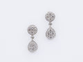 18KT White Gold Round Natural Diamond Drop Earrings 2.42ctw E-242INV