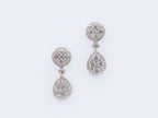 18KT White Gold Round Natural Diamond Drop Earrings 2.42ctw E-242INV