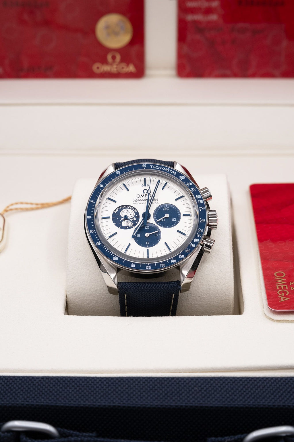 Omega Speedmaster Anniversary Series Co-Axial Master Chronometer Chronograph Silver Dial on Nylon Strap 310.32.42.50.02.001 Complete 2023