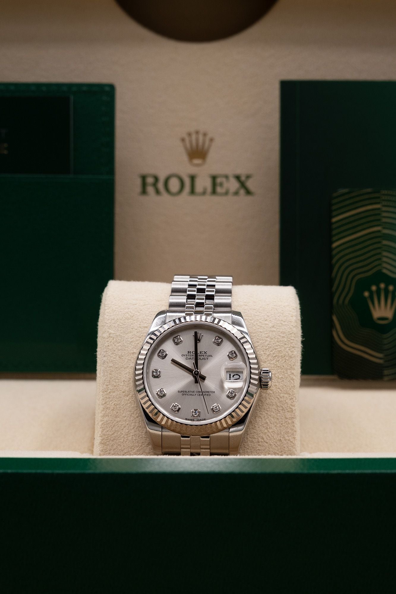 Rolex Datejust 31 Silver Diamond Dial on Jubilee 178274 Complete 2021