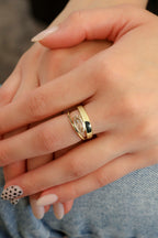 Oval Split Band Diamond Solitaire 18KT Yellow Gold Ring 1.3ct R-130OV
