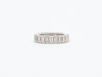 Emerald Cut Natural Diamond 18KT White Gold Eternity Band 4.8ct R-480EM