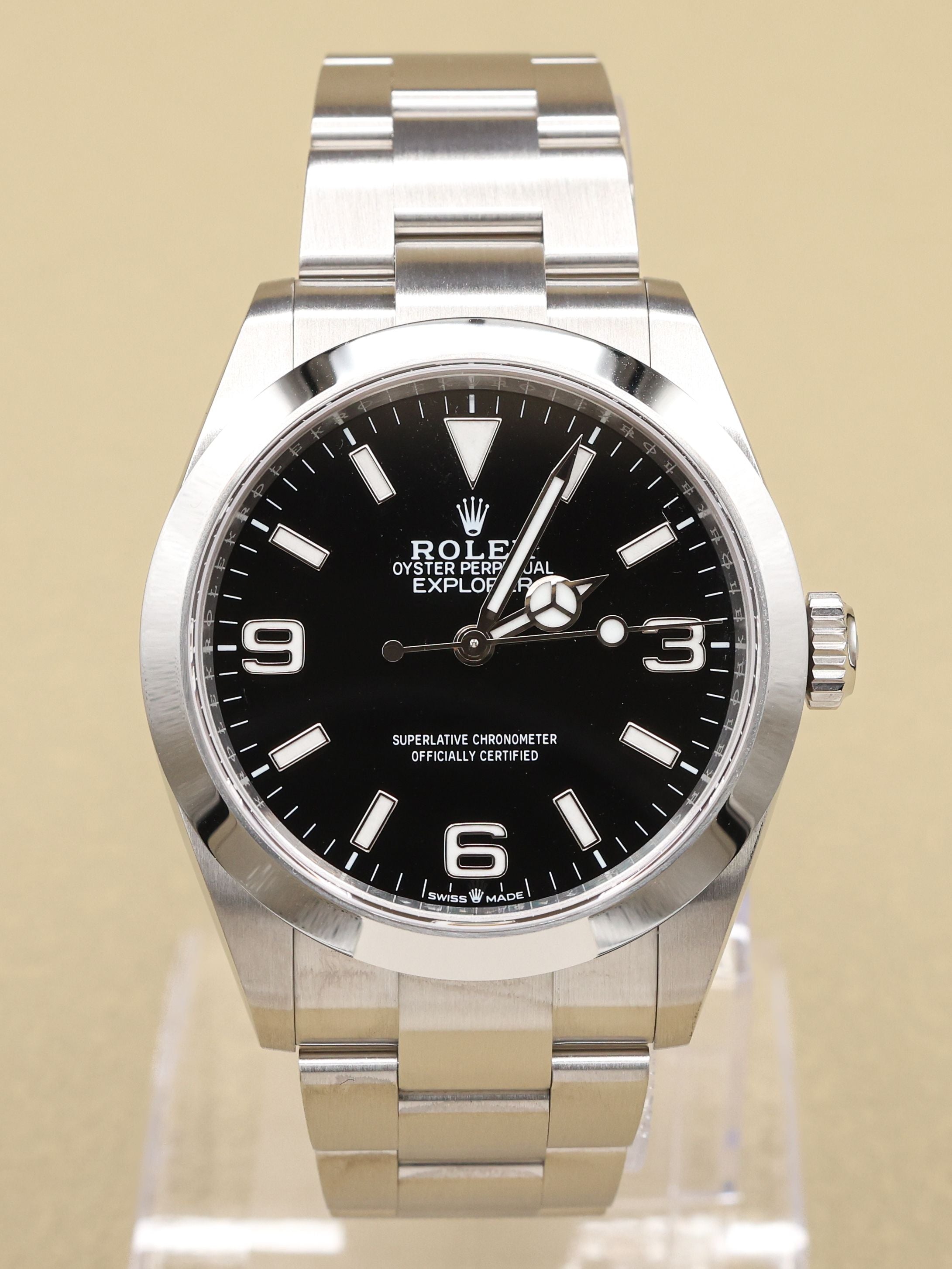 Rolex Explorer 40 Black Index Arabic Dial on Oyster 224270 Complete 2026
