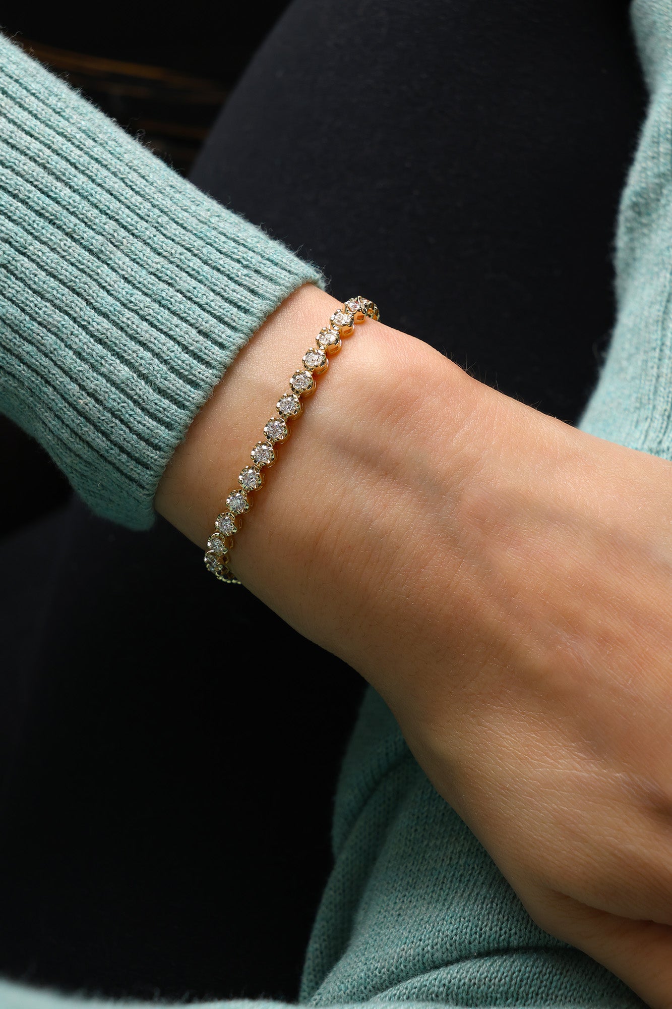 Diamond Tennis Bracelet in 14K White Gold, 3.10ct B-310