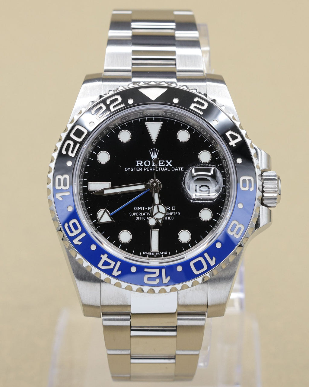 Rolex GMT-Master II 'Batman' Black Dial on Oyster 116710BLNR Complete 2018