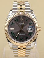 Rolex Datejust 41 Slate Green Roman Dial on Jubilee 126333 Complete 2021