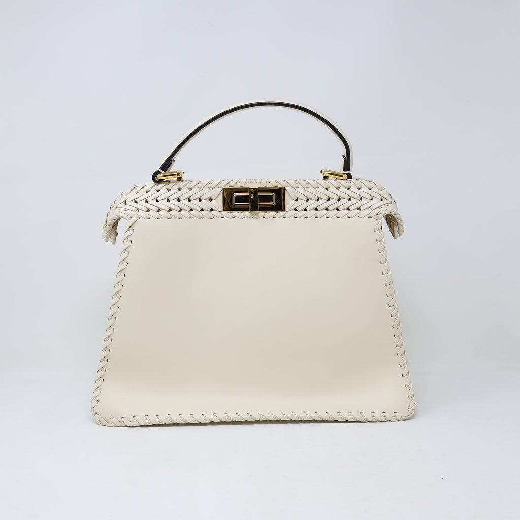 Fendi Cream Leather Peekaboo