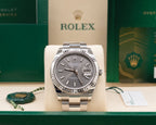 Rolex Datejust 41 Dark Rhodium Index Dial on Oyster 126334 Complete 2025