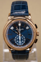 Patek Philippe Complications - Flyback Chronograph Blue Dial on Strap 5905R-010 Complete 2023