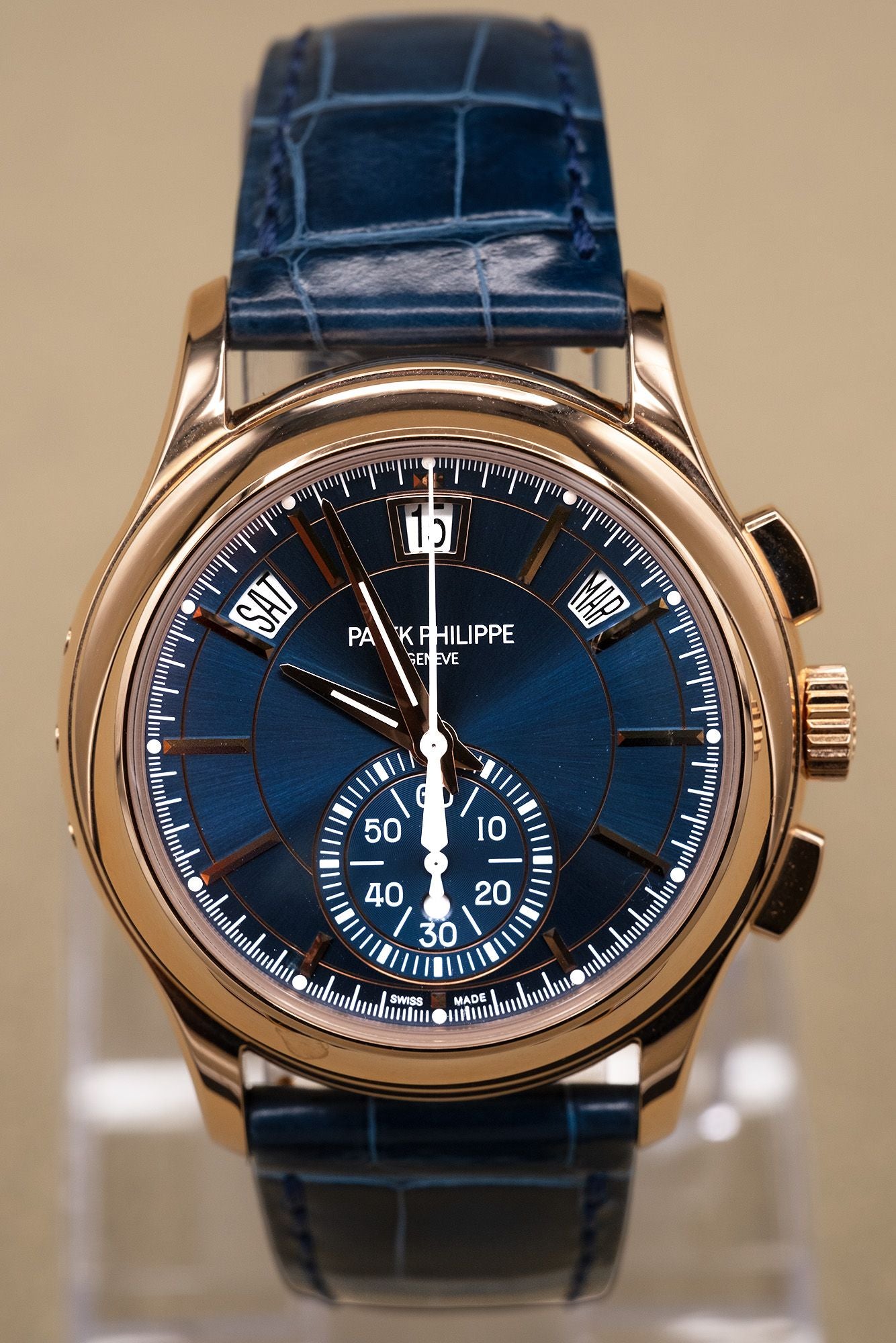 Patek Philippe Complications - Flyback Chronograph Blue Dial on Strap 5905R-010 Complete 2023