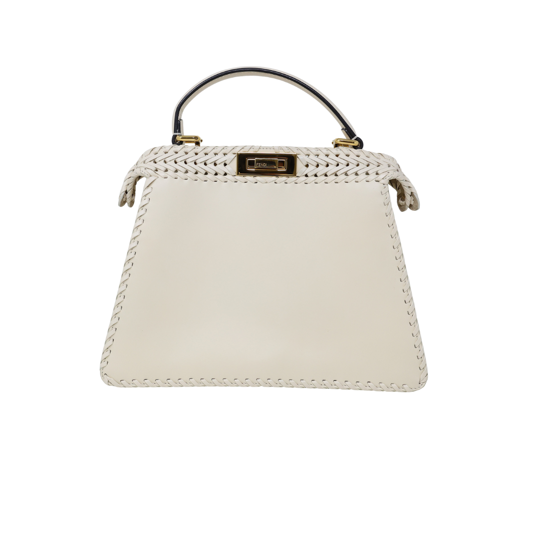 Fendi Cream Leather Peekaboo
