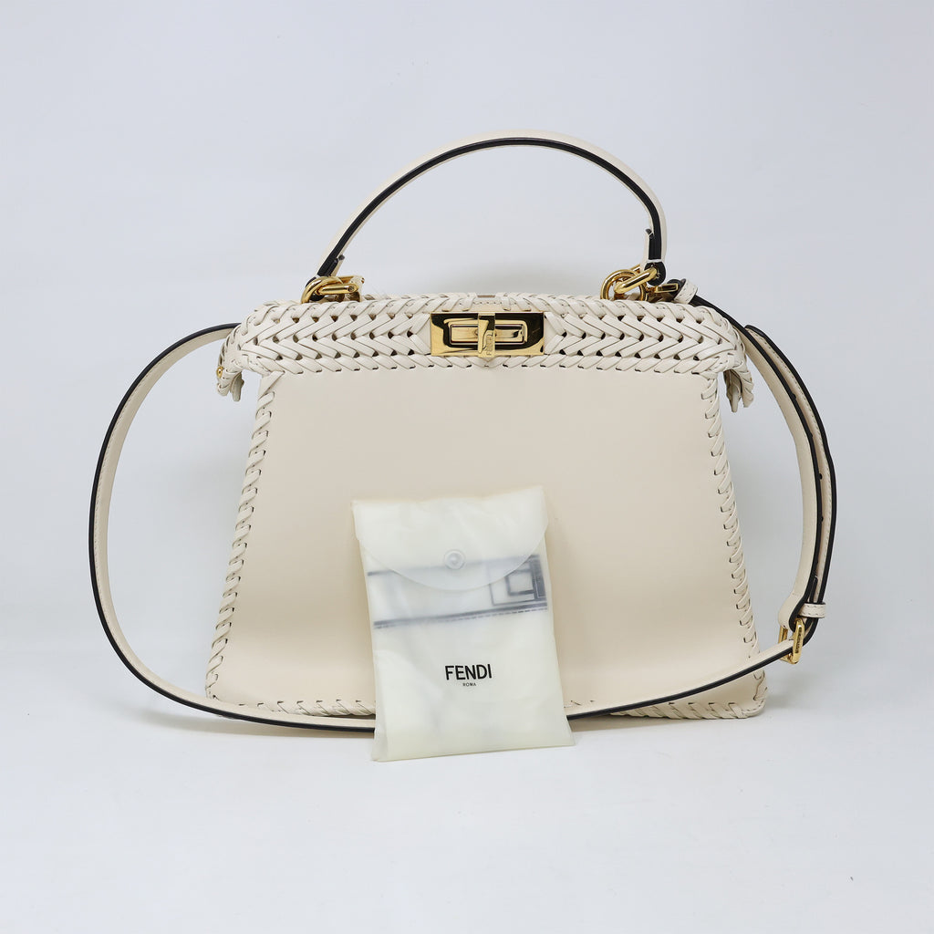 Fendi Cream Leather Peekaboo