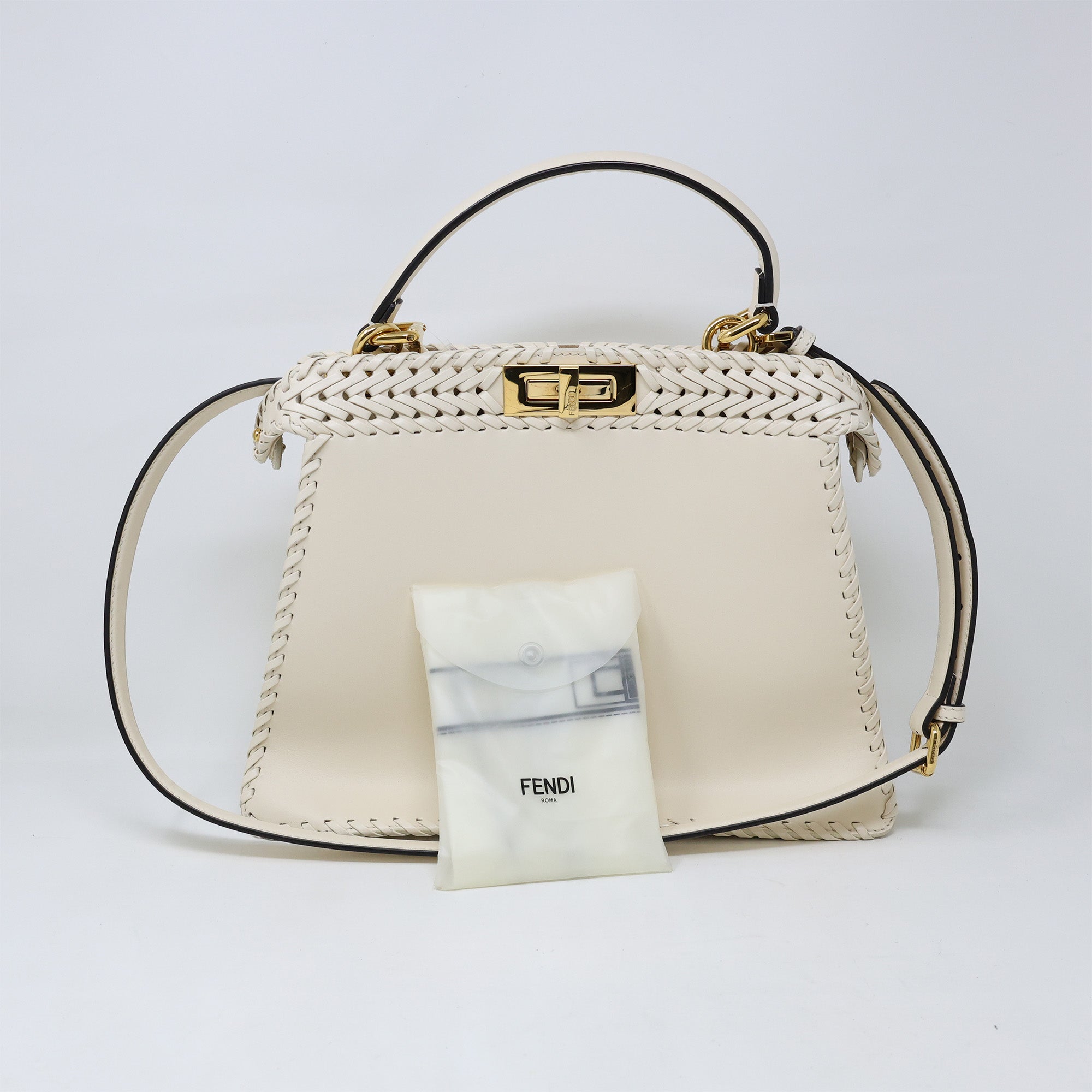 Fendi Cream Leather Peekaboo