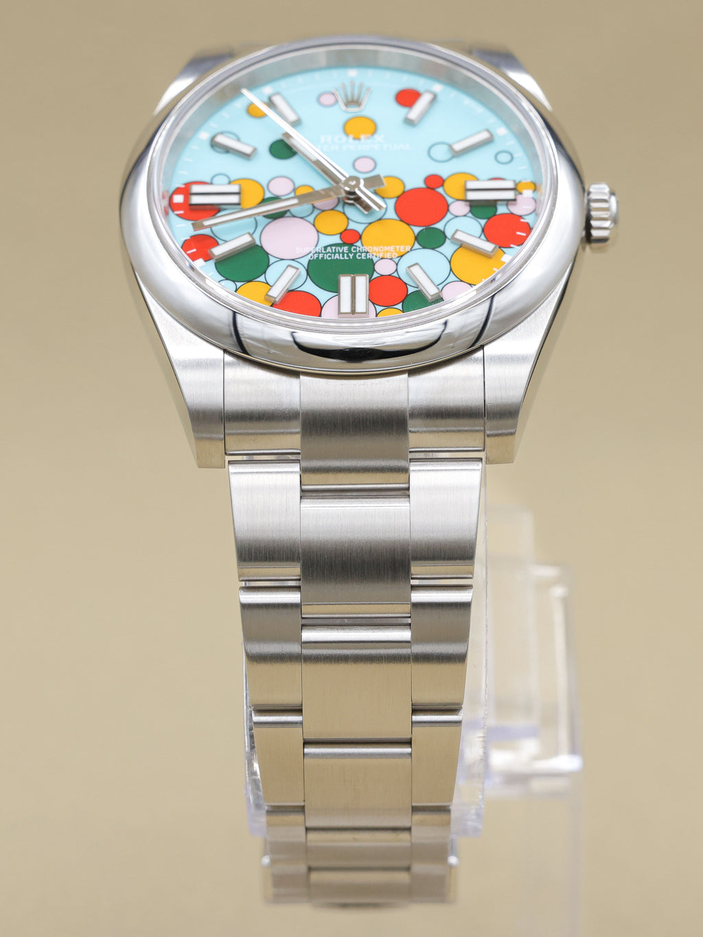 Rolex Oyster Perpetual 41 Celebration Turquoise Blue Celebration Dial on Oyster 124300 Complete 2023