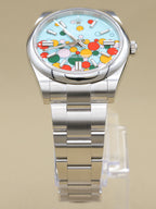 Rolex Oyster Perpetual 41 Celebration Turquoise Blue Celebration Dial on Oyster 124300 Complete 2023