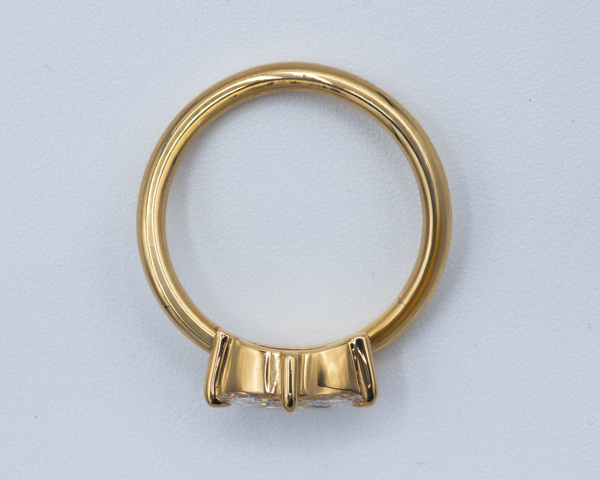 Yellow Gold Wavy Stack Ring Fashion Ring 0.5 cts.