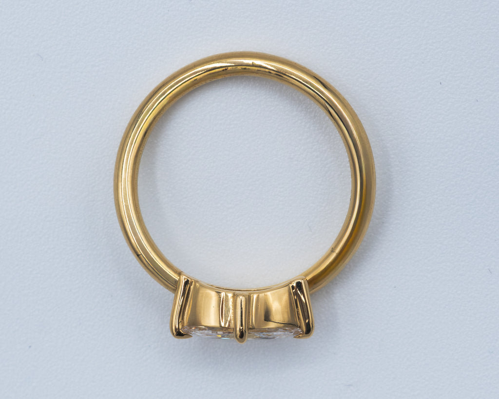 Yellow Gold Wavy Stack Ring Fashion Ring 0.5 cts.