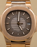 Patek Phillippe Nautilus Smoke Brown Dial on Rose Gold 7011/1R-010 Papers 2009