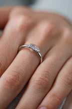 MQ CENTER STONE D SI1 (GIA) - SOLITAIRE IN BEZEL SETTING