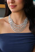 Kourosh Platinum Round & Emerald Diamond Necklace 170.3ct N-168DIAM
