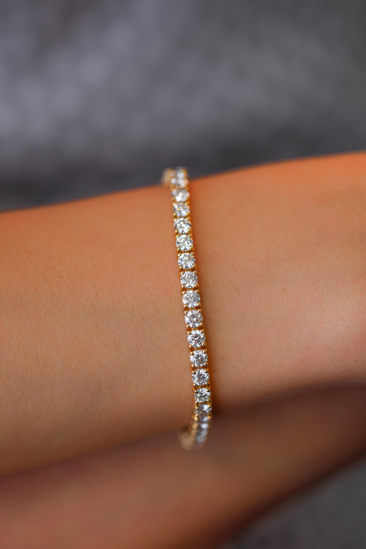 Classic Diamond Tennis Bracelet in 14K White Gold, 7.89ct B-789RD