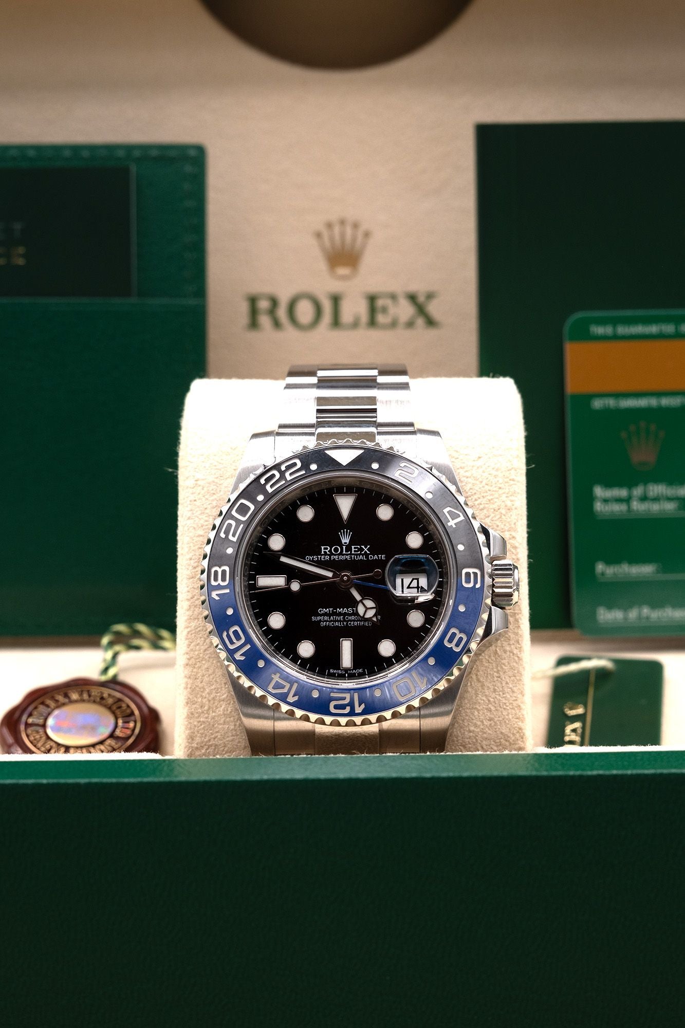 Rolex GMT-Master II 'Batman' Black Dial on Oyster 116710BLNR Complete 2014