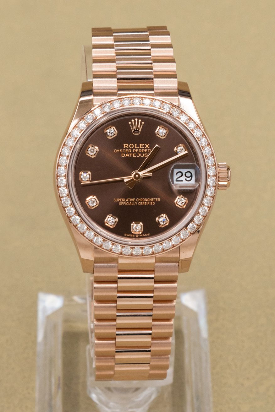 Rolex Datejust 31 Chocolate Diamond Dial on Presidential 278285RBR Complete 2026