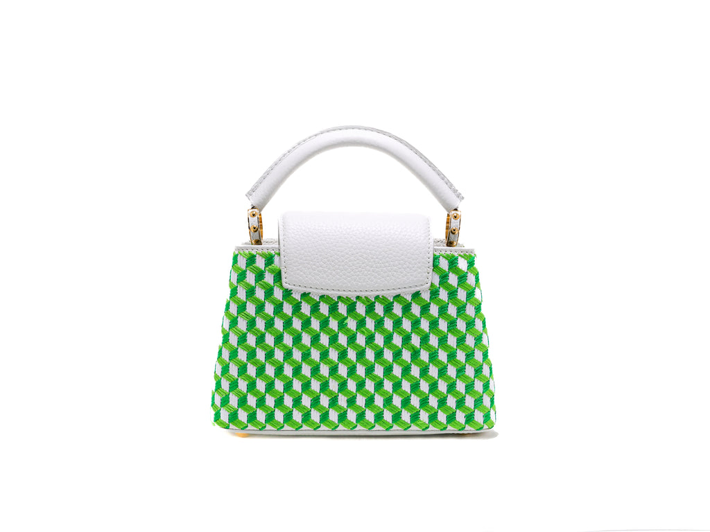 Louis Vuitton Taurillon Braided Capucines Mini in Vert Green