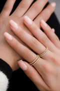 Yellow Gold BEZEL SETTING Eternity Ring 0.39 cts.