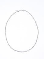 Platinum Round Natural Diamond Thin Tennis Necklace 13.1ct N-5PLT